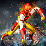 ikon Api pahlawan terbang superhero kota pejuang 3D