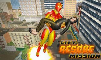 Flamme héros en volant super héros ville sauvetage capture d'écran 2