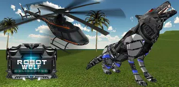 Wolf Robot Cop: Police Robot Transform Helicopter