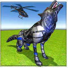 Wolf Robot Cop: Police Robot Transform Helicopter APK download