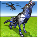 robot hélicoptère transform loup robot futuriste APK