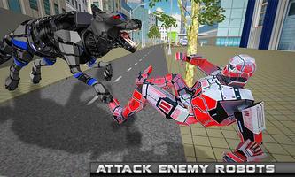 Wolf Robot Cop: Police Robot Transform Helicopter ảnh chụp màn hình 1