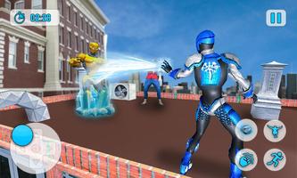 Superhero Frost Man City Rescue: Snowstorm Game ภาพหน้าจอ 1