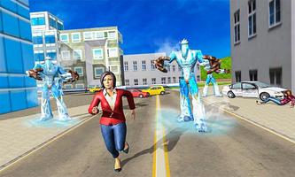 Superhero Frost Man City Rescue: Snowstorm Game screenshot 2