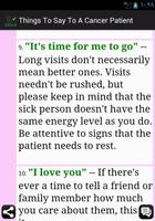 What To Say To Cancer Patient ภาพหน้าจอ 1
