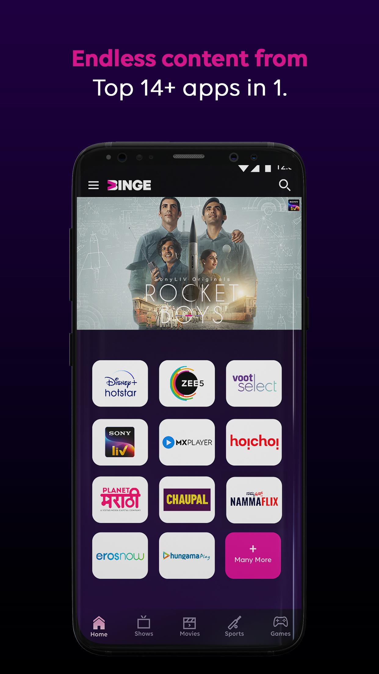 Tata Play Binge Android के लिए APK डाउनलोड करें