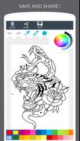 Cool Tattoo Coloring Book captura de pantalla 1