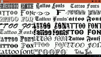 پوستر Tattoo Fonts