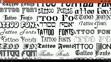 برنامه‌نما Tattoo Fonts عکس از صفحه