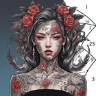 Tattoo Game - Color By Number أيقونة