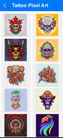 Tattoo Coloring Pixel Art Adult Color By Number スクリーンショット 1