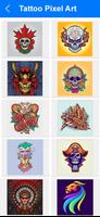 Tattoo Coloring Pixel Art Adult Color By Number تصوير الشاشة 1
