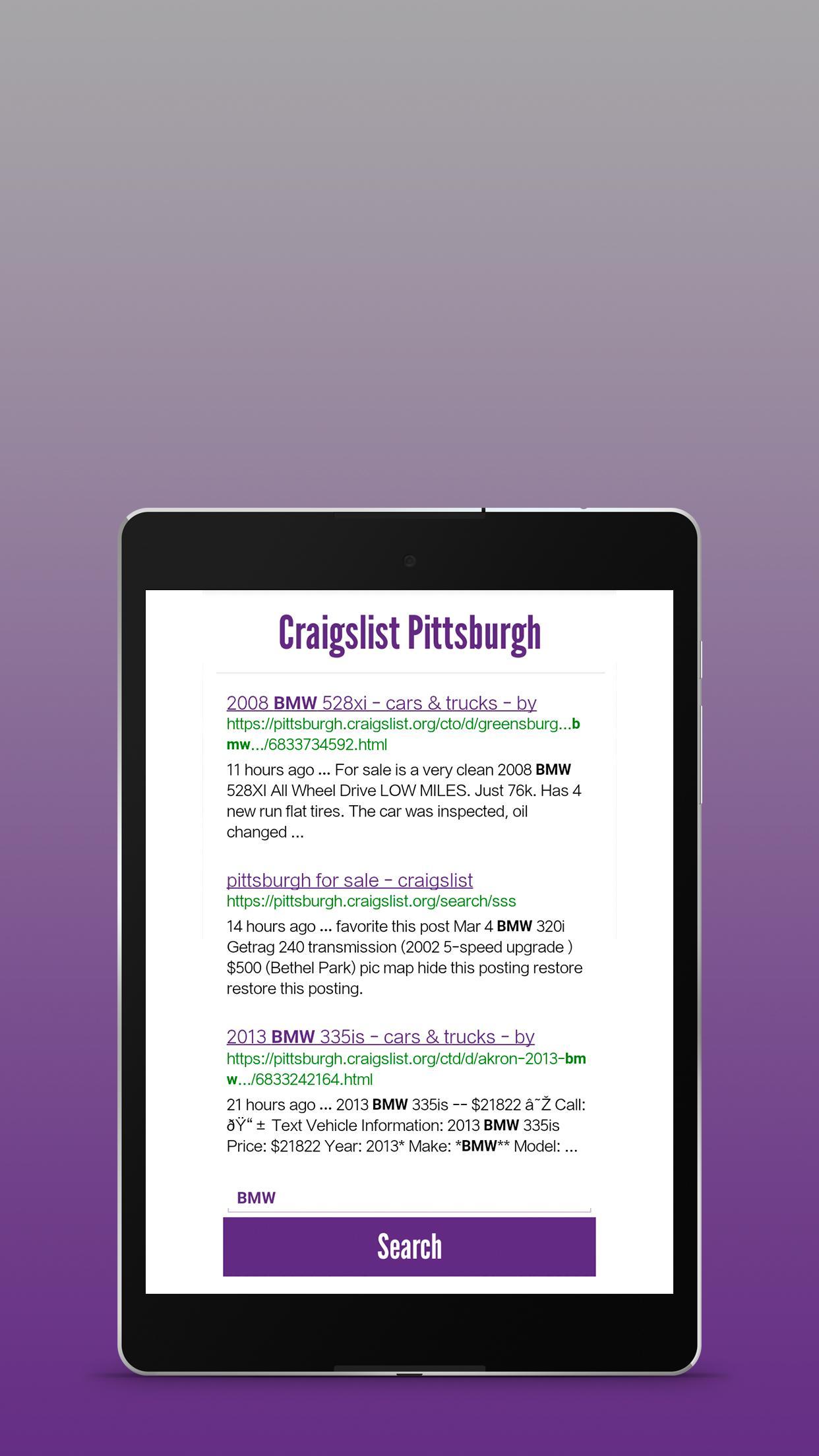 Craigslist Pittsburgh Search Engine For Android Apk Download