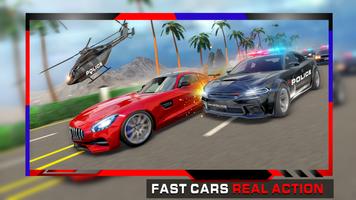 Police Car Chase 3D Car Games Affiche