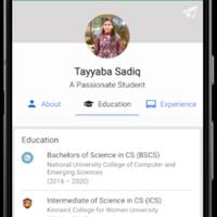 Tayyaba's CV screenshot 1