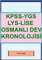 KPSS YGS LYS OSMANLI KRONOLOJİ Affiche