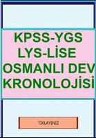 KPSS YGS LYS OSMANLI KRONOLOJİ Plakat