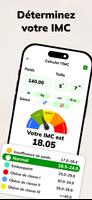 Calcul IMC Poids Idéal & BMR capture d'écran 1