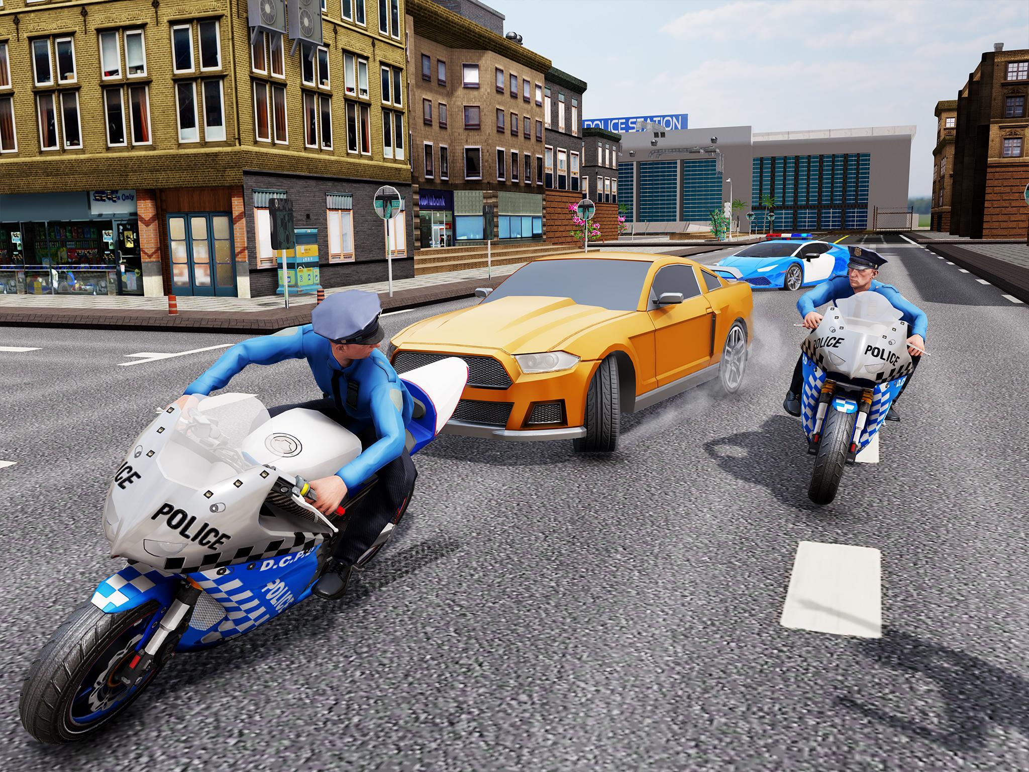 Us Police Bike Chase For Android Apk Download - police bike roblox