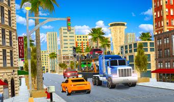 Truck Car Transport Trailer الملصق