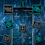 Hi-tech Circuit Launcher Theme ícone