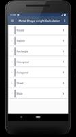 Metal shape weight calculator पोस्टर