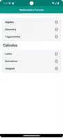 3 Schermata All Math Formulas