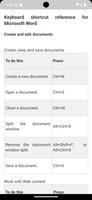 Shortcuts for MS Word Affiche