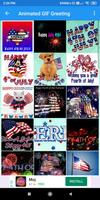 Happy 4th July:Greeting, Photo poster