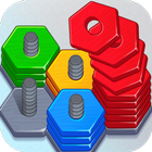 Wood Nuts Sort - Screws Puzzle ícone