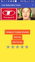 Subscribers live count : Pewdiepie VS T Series постер