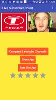 Subscribers live count : Pewdiepie VS T Series Affiche