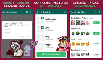Hantu Lucu Horor WA Sticker Ma Plakat