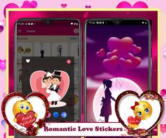 Romantic Love Stickers Affiche