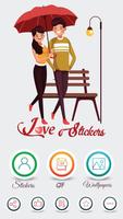 Love Stickers for Valentine Cartaz