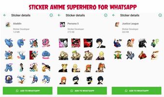WA Sticker Anime Superhero for Whatsapp capture d'écran 3