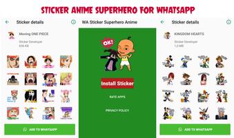 WA Sticker Anime Superhero for Whatsapp Poster