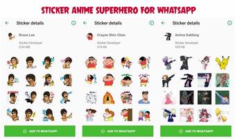WA Sticker Anime Superhero for Whatsapp capture d'écran 1