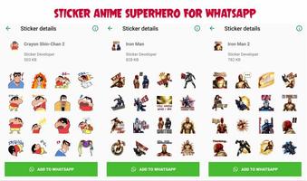 WA Sticker Anime Superhero for Whatsapp capture d'écran 2