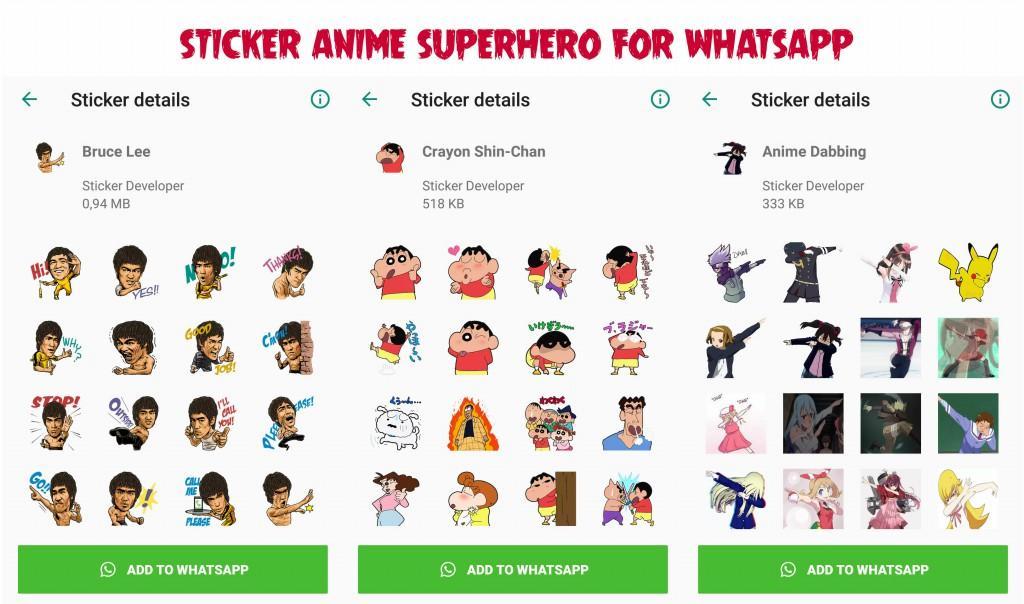 WA Sticker Anime Superhero for Whatsapp स्क्रीनशॉट 8.