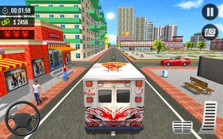 Pizza Delivery Van Driver Game ảnh chụp màn hình 2