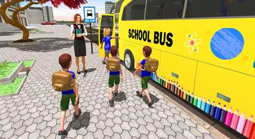 High School Bus Driving Games Affiche