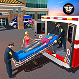 Jeu d'ambulance policière 3D icône