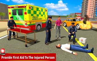 Polizei-Krankenwagen-Spiel 3D Screenshot 2