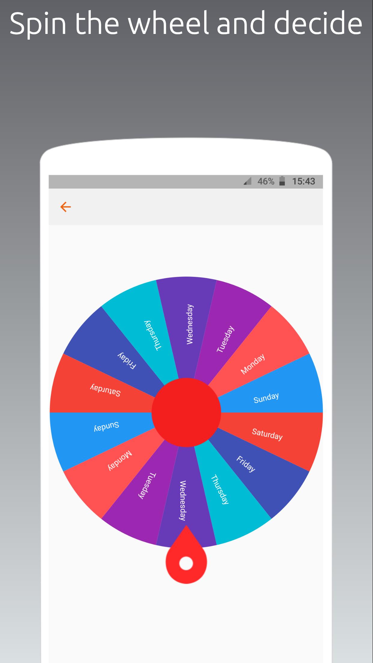 Decision roulette app