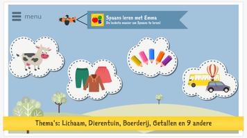 Kinderen Spaans leren met Emma-poster