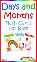 Дни и месяцы Flashcards постер