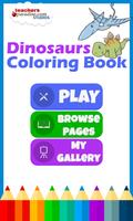 Dinosaurs Coloring Book Affiche