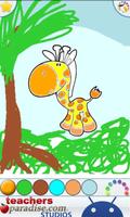 Jungle Animals Coloring Book syot layar 1