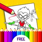 Teen titans Coloring Book icône